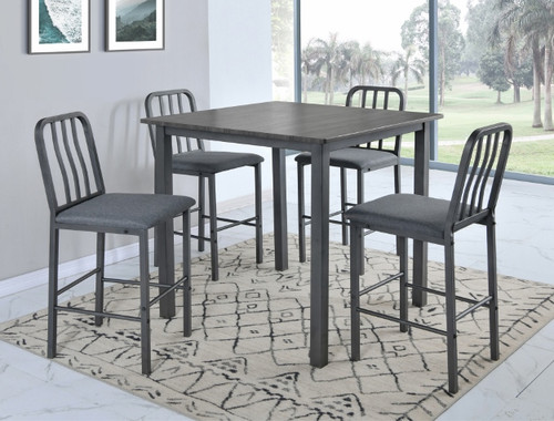 RENZO COUNTER HEIGHT DINING TABLE TOP 5 PCS SET 