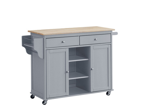 GRADY KITCHEN ISLAND CART GREY
