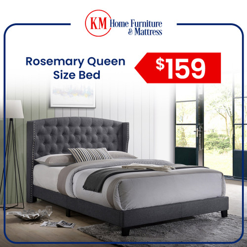 Rosemary Grey Platform Bed