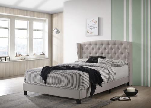 Rosemary Khaki Platform Bed 