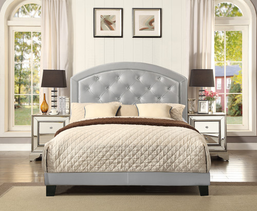 Gaby Silver Platform Bed