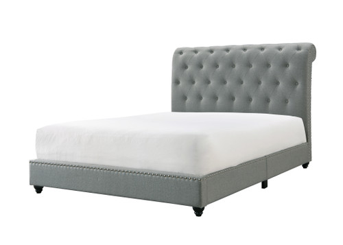 Jannie Platform Bed Grey W/USB 