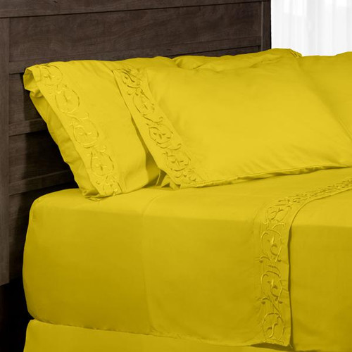 Antonella 6-Piece Yellow Microfiber Sheet Set