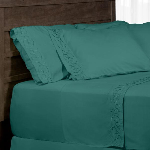Antonella 6-Piece Teal Microfiber Sheet Set