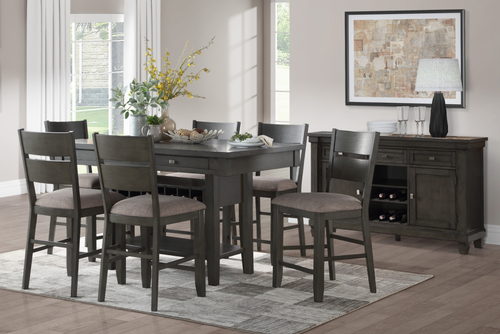 5PCS Baresford Counter Height Dining Room Collection in Black