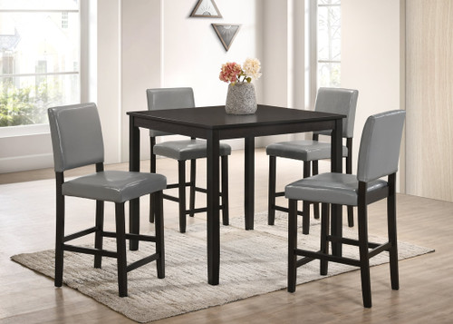 WINNER 5 PCS PUB TABLE SET IN GRAY/ESPRESSO COLOR 
