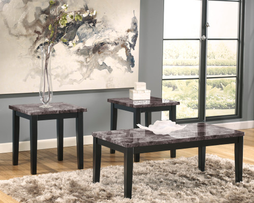 3 PCS CAMILLA OCCASIONAL TABLE SET IN BLACK COLOR (HH-T204-13 Occasional Tables)