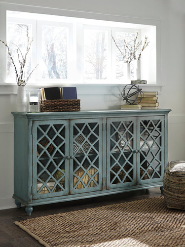 Pasquale Antique Teal Accent Cabinet (HH T505-762 Accent Cabinet)