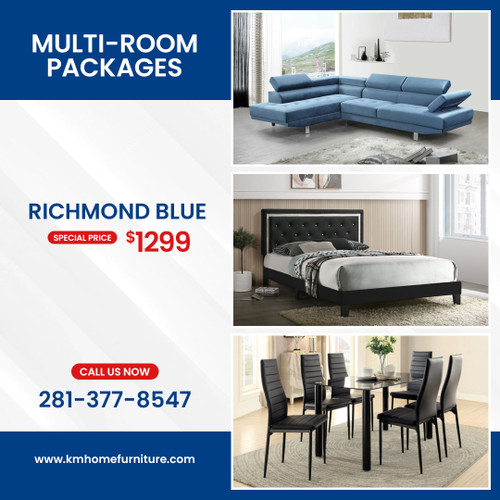 RICHMOND BLUE 3 ROOM PACKAGE 