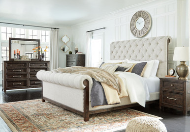Hillcott - Best In Class - Dresser, Mirror, Upholstered Bed Set