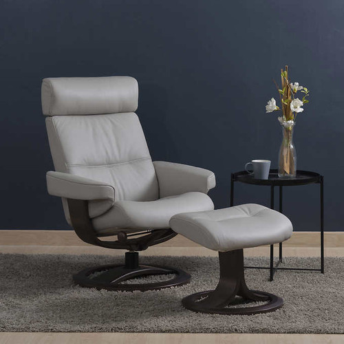 Oslo Leather Recliner & Ottoman