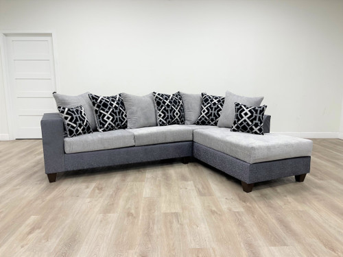 Aaron 2 Tone Sectional Sofa and Chaise
