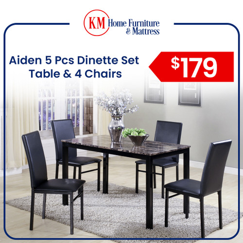 AIDEN DINING TABLE TOP 5 Piece Set
