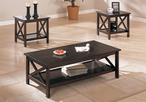 3PCS COFFEE TBL SET IN CAPPUCINO-F3069