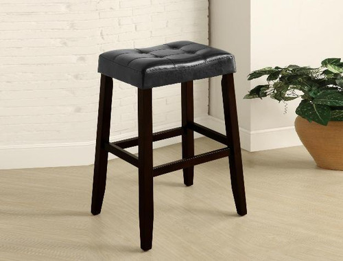 KENT SADDLE CHAIR BLACK PUB OR BAR STOOL (SET OF 2)