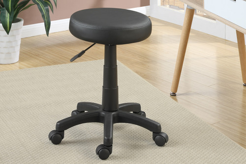2PC BLACK ROUND ADJUSTABLE STOOL