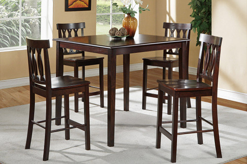5-PCS LEAFLET ACCENTS BROWN COUNTER HEIGHT SET