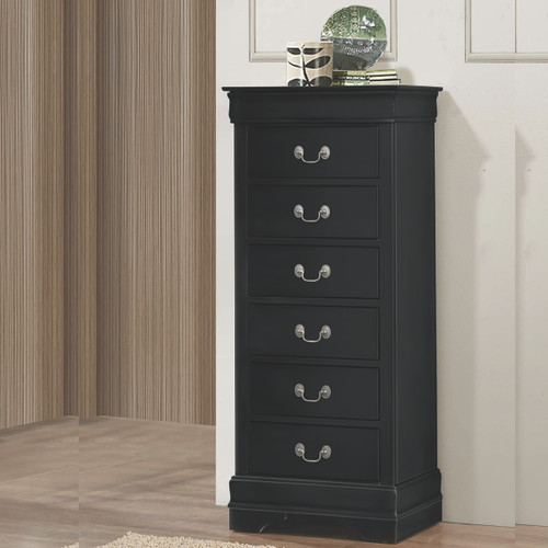 LOUIS PHILLIP 5-D CHEST IN BLACK