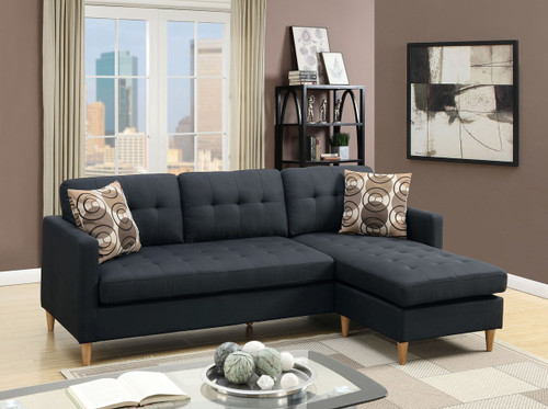 2PC RINA REVERSIBLE SECTIONAL IN BLACK