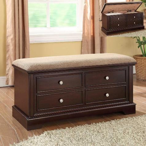 CEDAR SEAT WITH CUSHION BROWN