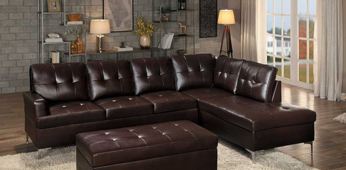 BARRINGTON SECTIONAL SOFA BROWN-8378BRW