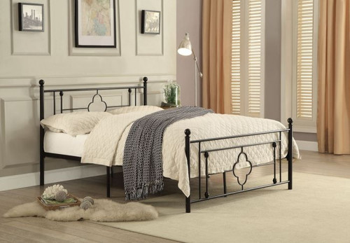 MORRIS COLLECTION METAL PLATFORM BED-2051TBK