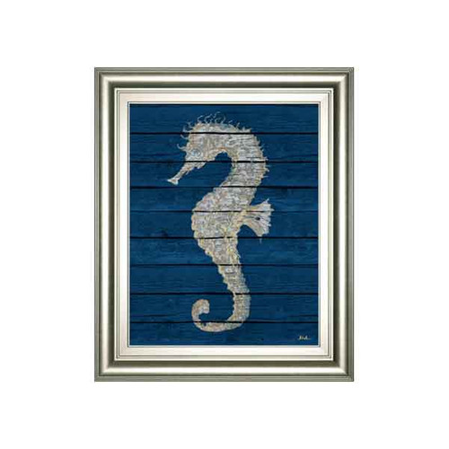 ANTIQUE SEAHORSE ON BLUE II BY PATRICIA PINTO 22x26