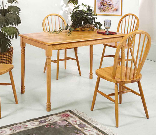 WINDSOR SOLID TOP TABLE L OAK-2302L/OAK