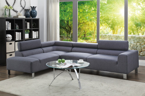 2PCS BLUE GREY SECTIONAL SET-F7315