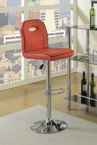 ADJUSTABLE BAR STOOL RED 2 PCS SET-F1624