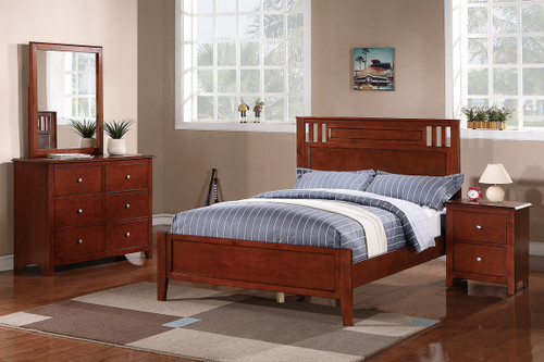 OAK FINISH TWIN/FULL BED FRAME-F9047