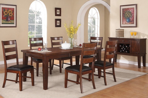 7PCS WOODEN DINING TABLE SET-F2207-F1283