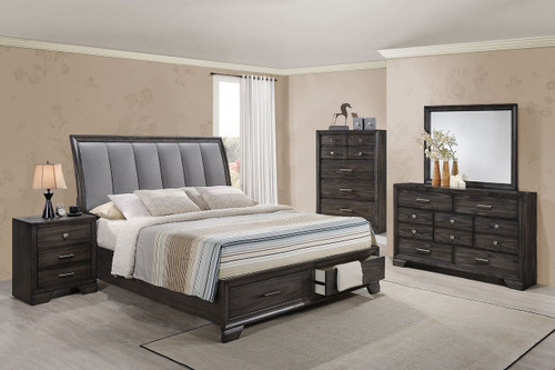 6 PCS JAYMES PLATFORM BEDROOM SET
