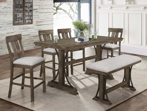 5 PCS QUINCY COUNTER HEIGHT TABLE SET-2831T-3671