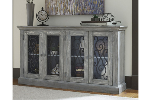 MIRIMYN ANTIQUE GREY ACCENT CABINET-T505-962
