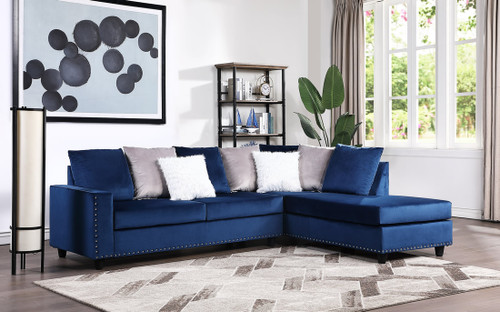 Cindy Reversible Sectional Blue  