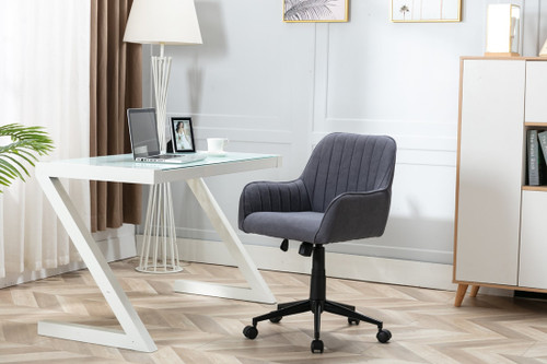 Office Chair Grey Polyester 