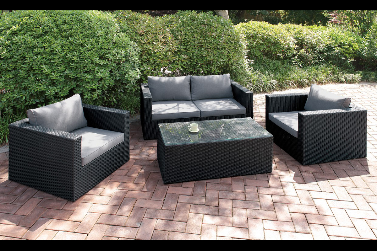 Kassa Mall Home Furniture 405 4pc Outdoor Patio Sofa Set Dark