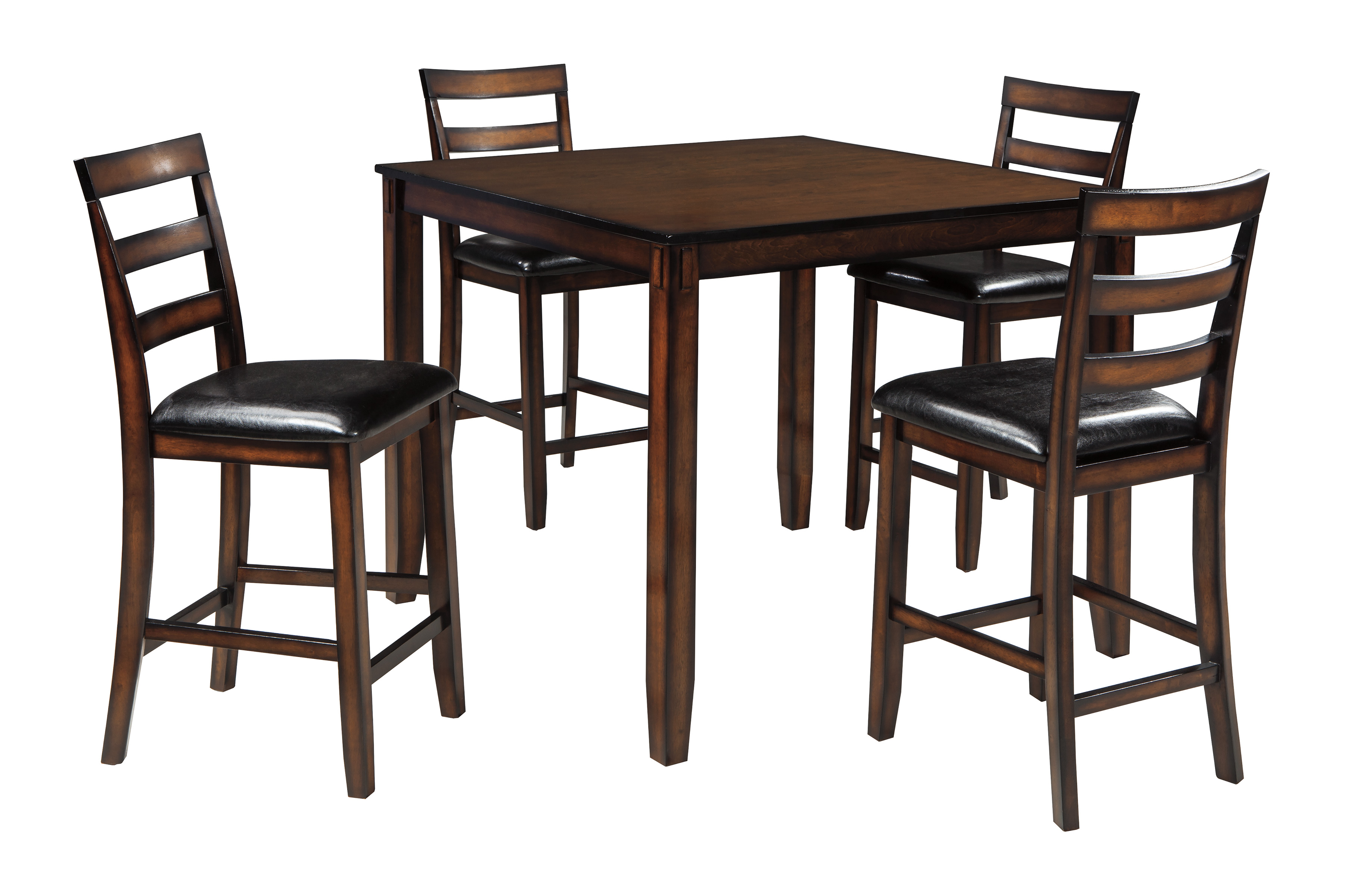 Coviar 5 Pcs Square Counter Height Table Set In Brown Color Km Home Furniture Mattress Coviar 5 Pcs Square Counter Height Table Set In Brown Color Km Home Furniture Mattress