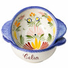 Quimper Personalized Lug Bowl - Fleuri Royal