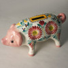 Quimper Piggy Bank Fleuri