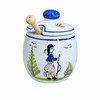 Quimper Mustard Pot - Mistral Blue