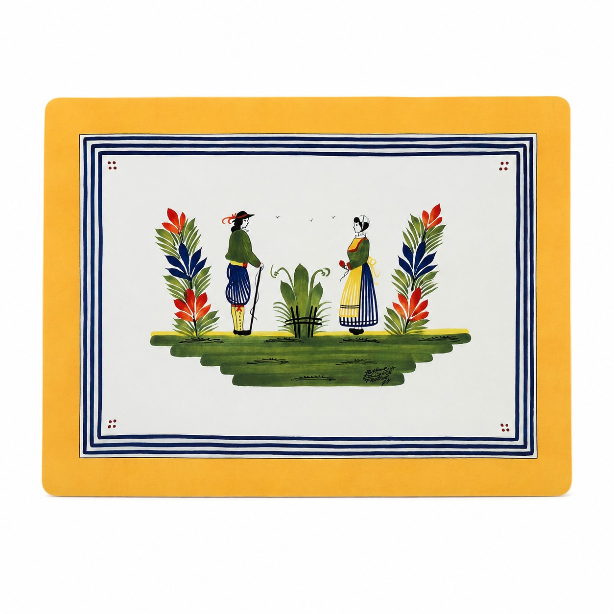 LADY CLARE　Herend　テーブルマット4枚 Quimper Henriot Placemats - Lady Clare