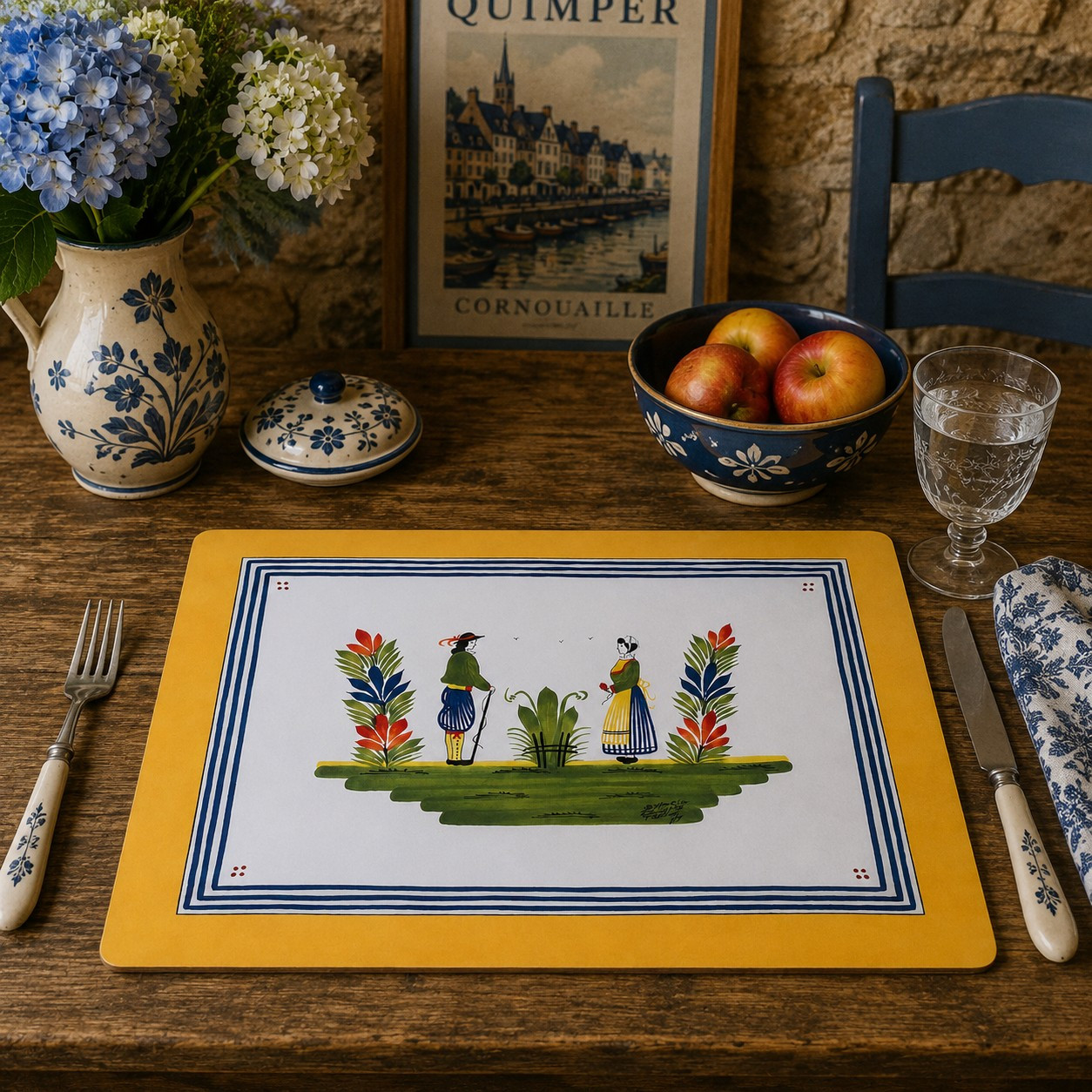 Quimper Henriot Placemats - Lady Clare
