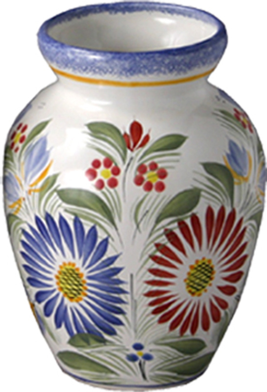 Quimper Round Vase - Fleuri Royal