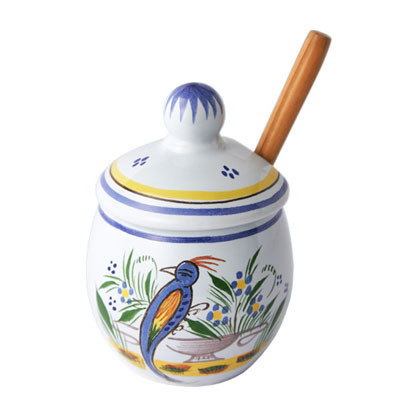 Quimper Mustard Pot - Jardin d'ete