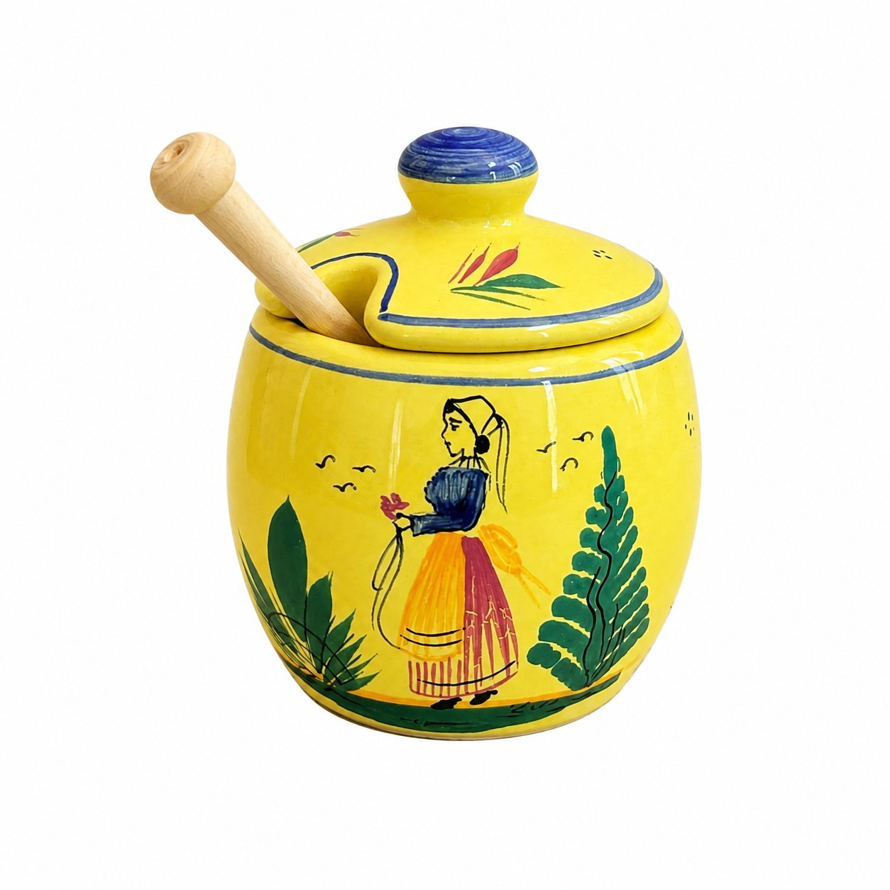 Quimper Mustard Pot - Soleil Yellow