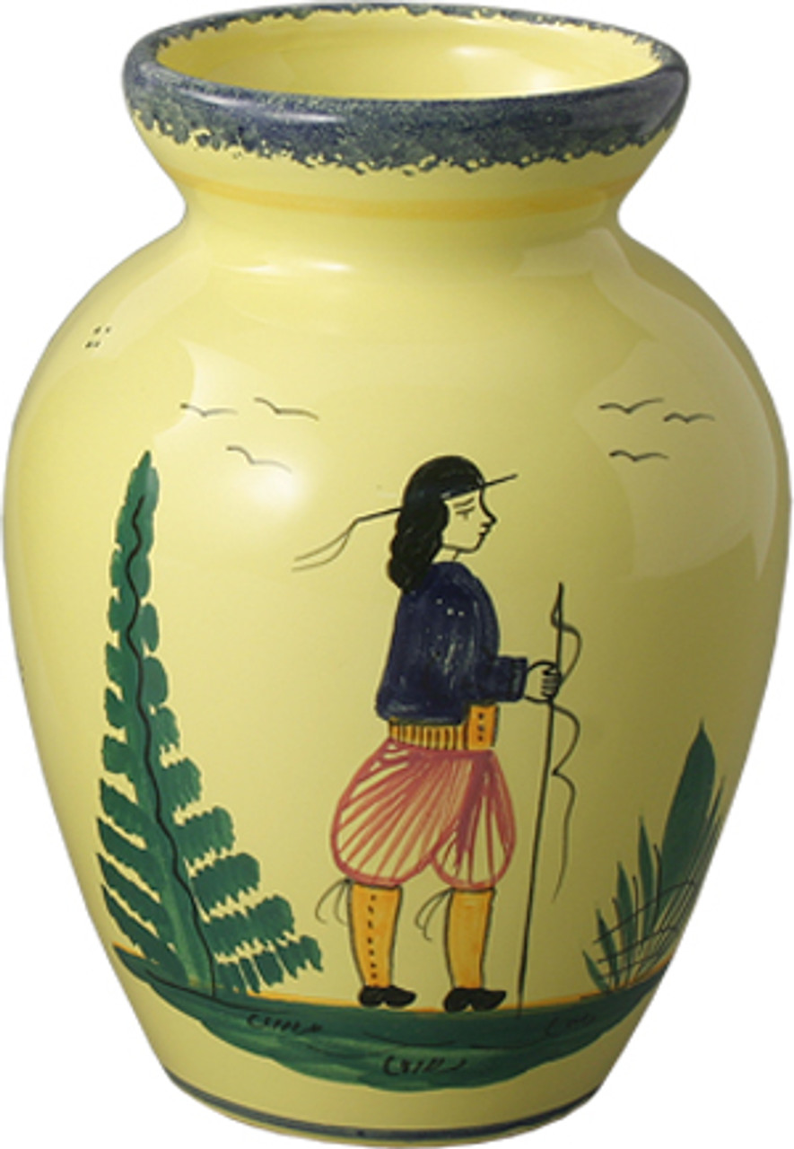 Quimper Round Vase - Soleil Yellow