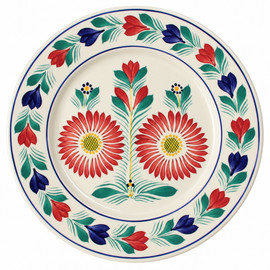 Round Plate - Fleuri - Quimper