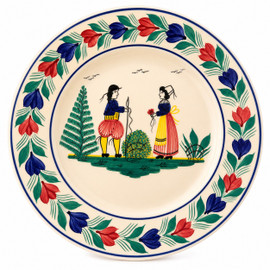 Quimper Round Plate - Campagne
